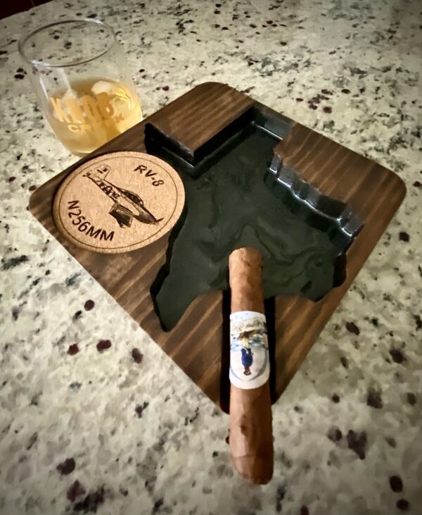 Stylish Cigar Ashtray with Bourbon Holder - Image 5