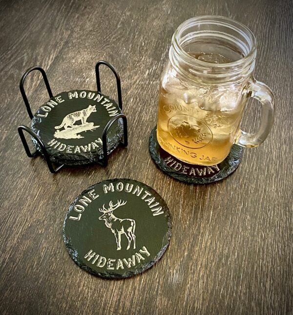 “Engraved in Stone, Remembered Forever — Custom 4" Slate Coasters That Make Every Sip Look Sharp.” - Image 2